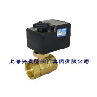 上海興麥隆 BV2054電動調節球閥 黃銅螺紋連接